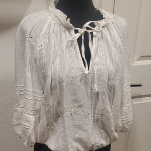 Sanctuary Ivory Eyelet Blouse